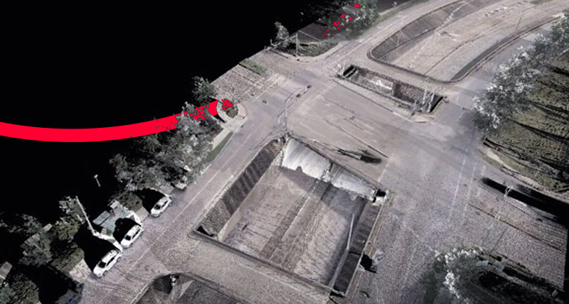 Leica Geosystems | 3D point cloud of streets and tunnels infrastructure captured with Leica Pegasus TRK.